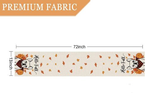 Hello Fall Table Runner Australian Shepherd Pumpkins Table Runners Maple Leaves Home Kitchen Dining Table Decorations Indoor Outdoor Party Supplies 13x72 Inch in Saudi Arabia