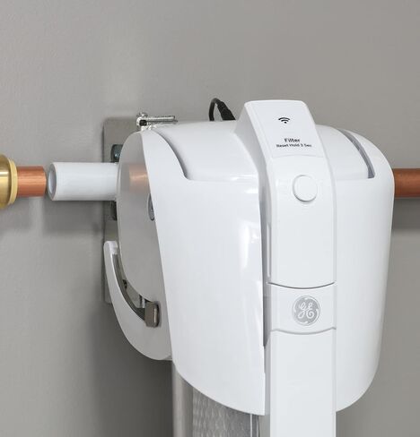 GE Whole House Water Filtration System (GXWH70M), Smart Connected with Leak Detection & Remote Water Shutoff, Reduces Sediment, Rust & More, Install Kit Included, Filter Not Included in Saudi Arabia