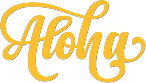POEM Studio Aloha Metal Home Sign Wall Art Decor Decorative Accent Metal Art Wall Sign Indoor Outdoor Pineapple Hawaii Hawaiian Made in USA – 3 Sizes / 13 Colors - This is 14 Inch - Black in Saudi Arabia