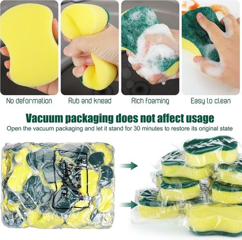 480 Pcs Individually Wrapped Sponges Kitchen Dishwashing Sponges Bulk Non Scratch Scouring Sponges for Dishes Household Cleaning Travel Apartments Hotel Car in Saudi Arabia