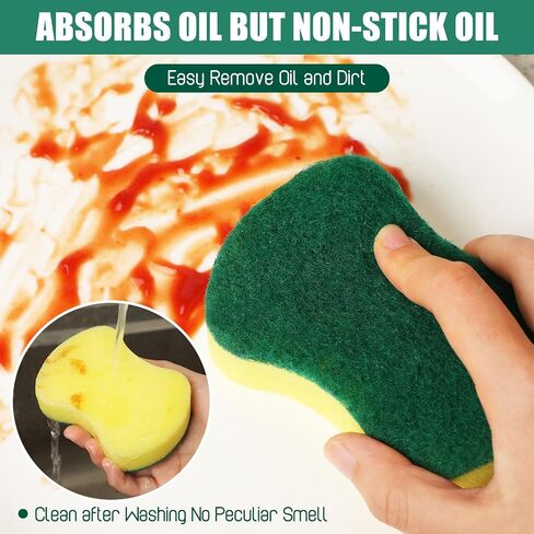 480 Pcs Individually Wrapped Sponges Kitchen Dishwashing Sponges Bulk Non Scratch Scouring Sponges for Dishes Household Cleaning Travel Apartments Hotel Car in Saudi Arabia