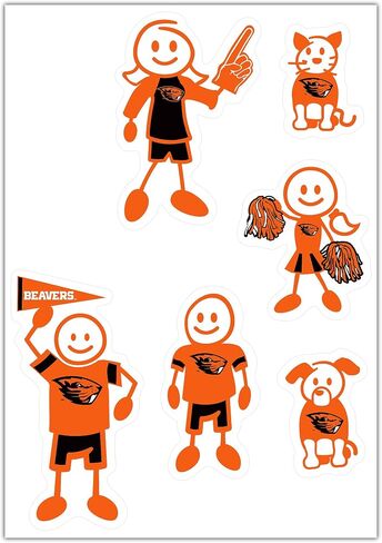 Siskiyou Sports NCAA Family Character Decals, Large in Saudi Arabia