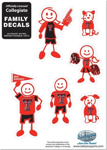 Siskiyou Sports NCAA Family Character Decals, Large in Saudi Arabia