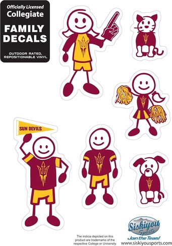 Siskiyou Sports NCAA Family Character Decals, Large in Saudi Arabia