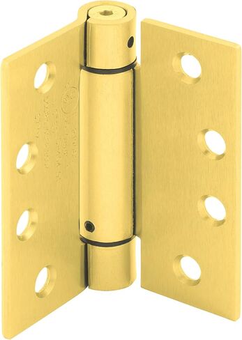 Prime-Line U 1158483 Door Hinge Commercial UL Adjustable Self-Closing Spring Hinge, 4-1/2 In. x 4-1/2 In. with Square Corners, 4 Holes per Leaf with Screws, Matte Black Finish, .134 In. Gauge (3 Pack) in Saudi Arabia