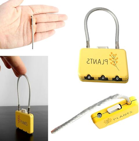قطعتان من قفل كلمة المرور الصغير، قفل مجموعة لطيف، قفل كلمة المرور، قفل صغير أصفر مكون من 3 أرقام، قفل حبل سلكي، قفل مقاوم للماء، أمتعة صالة الألعاب الرياضية، آمنة، حقيبة ظهر (أصفر) in Kuwait