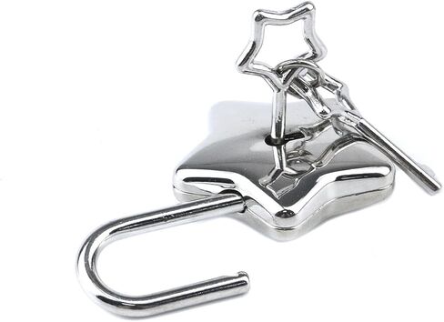 قطعتان من القفل المعدني الصغير على شكل نجمة مع مفتاح نجمة لصندوق المجوهرات، والمحفظة، وحقيبة اليد، والمذكرات، والخزانة، والأمتعة، وصندوق الرسائل، وصندوق الكنز (فضي) in Kuwait