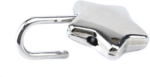 قطعتان من القفل المعدني الصغير على شكل نجمة مع مفتاح نجمة لصندوق المجوهرات، والمحفظة، وحقيبة اليد، والمذكرات، والخزانة، والأمتعة، وصندوق الرسائل، وصندوق الكنز (فضي) in Kuwait