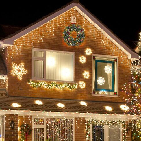 30-Inch Super Large Snowy Timer-Operated Prelit Wreath with 80 Lights, Poinsettias, Berries for Front Door in Saudi Arabia