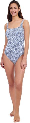 Profile by Gottex Plumeria Textured Leafy Print Versatile & Stylish Women’s Square Neck One Piece Bathing Suit Swim Essential in Kuwait