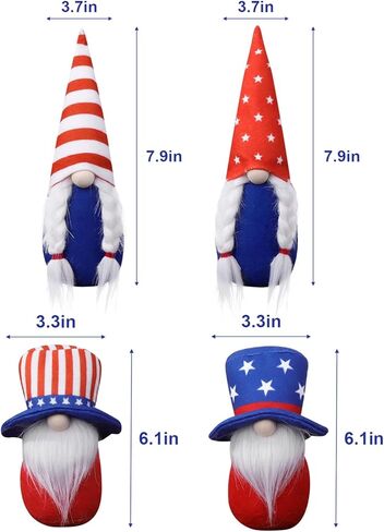 ديكورات الرابع من يوليو، 4 قطع من الديكورات الوطنية الأمريكية على شكل نجوم ومشارب جنوم من القطيفة في الرابع من يوليو هدية عيد الاستقلال وطاولة الحفلات وديكور صينية متعبة in Kuwait