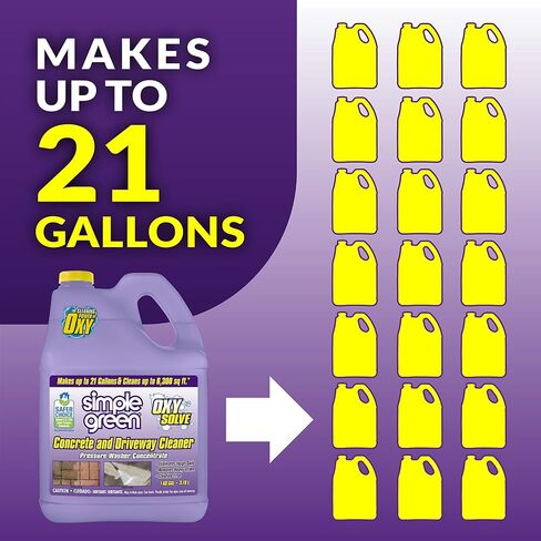 Simple Green Oxy Solve Concrete and Driveway Pressure Washer Cleaner, Purple, Unscented, 128 Fl.Oz in Saudi Arabia