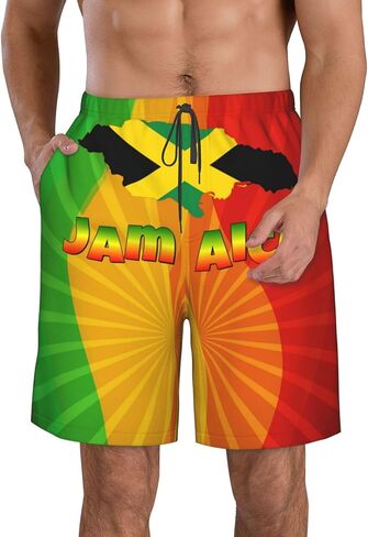 Mens Swim Trunks Swimwear Quick Dry Swimsuits Beach Shorts with Pockets in Saudi Arabia