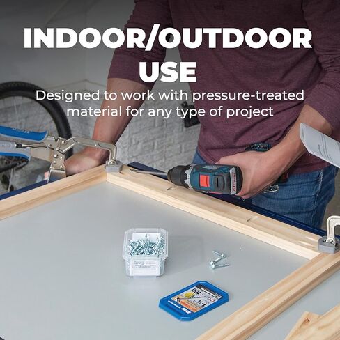 براغي بفتحة جيب Kreg SML-C2B-250 Blue-Kote، 2 بوصة، 8 خيوط خشنة، رأس ماكسي لوك (250 قطعة) in Kuwait