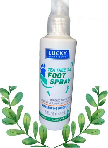 Foot Super Soft Tea Tree Oil Foot Spray, 5oz Bottle Vegan formula Gluten Free, Enriched with natural Essential Oils, Australian Tea Tree Oil Combined with Wild Mint Rich Scent CG in Saudi Arabia