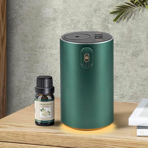 Waterless Essential Oil Diffuser Rechargable: Portable Aromatherapy Diffuser for Car and Home - 4 Concentration Adjustments and Timers (Black) in Saudi Arabia