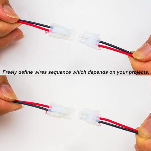 MX 5557 4.2MM 2x1 Pin Male Female Connector Socket Kit Total 6 Sets with 32Pcs 210MM 18AWG Pre-Crimped Cables Wire 2 Pole Circuits 1 Pin Connector in Kuwait