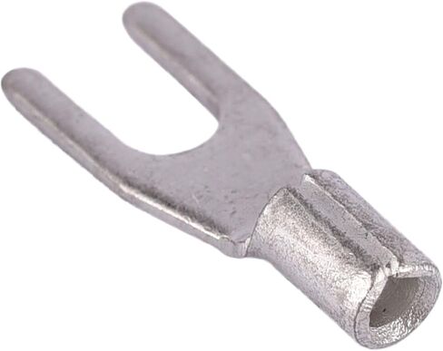 100 PCS SNB3.5-4 Non-Insulated Fork Spade Bare Terminals, Lugs Battery Cable Cold Pressing Terminal Connectors,Tin-Plated Copper Terminal Connectors AWG14-12 37A in Saudi Arabia