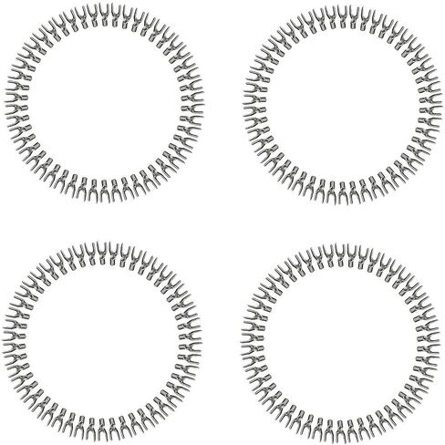 100 PCS SNB3.5-4 Non-Insulated Fork Spade Bare Terminals, Lugs Battery Cable Cold Pressing Terminal Connectors,Tin-Plated Copper Terminal Connectors AWG14-12 37A in Saudi Arabia