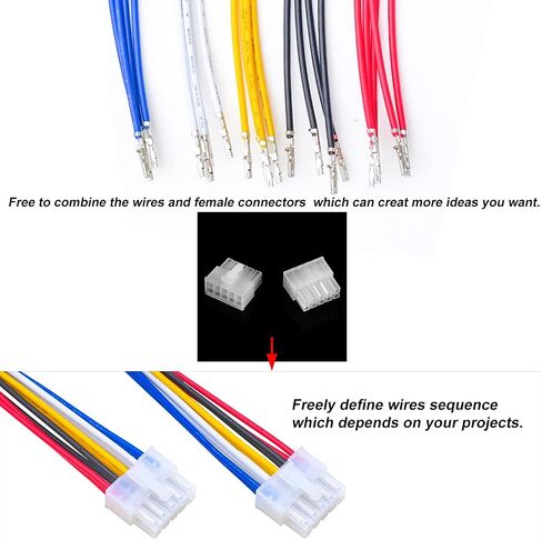 MX 5557 4.2MM 2x5 Pin Male Female Connector Socket Kit Total 1 Set with 20Pcs 210MM 18AWG Pre-Crimped Cables Wire 10 Pole Circuits 5 Pin Connector in Saudi Arabia