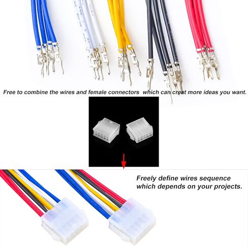 MX 5557 4.2MM 2x5 Pin Male Female Connector Socket Kit Total 1 Set with 20Pcs 210MM 18AWG Pre-Crimped Cables Wire 10 Pole Circuits 5 Pin Connector in Kuwait