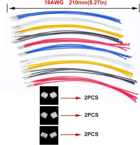 MX 5557 4.2MM 2x5 Pin Male Female Connector Socket Kit Total 1 Set with 20Pcs 210MM 18AWG Pre-Crimped Cables Wire 10 Pole Circuits 5 Pin Connector in Saudi Arabia