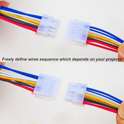 MX 5557 4.2MM 2x5 Pin Male Female Connector Socket Kit Total 1 Set with 20Pcs 210MM 18AWG Pre-Crimped Cables Wire 10 Pole Circuits 5 Pin Connector in Kuwait