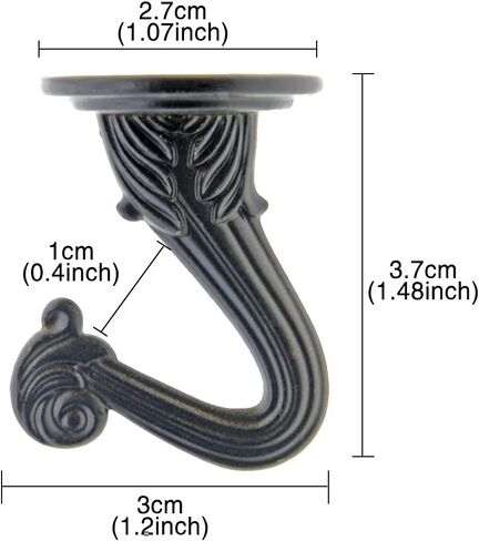 Saim Swag Hooks for Ceiling Hanging Heavy Duty with Hardware Set Decorative Ceiling Installation Cavity Wall Fixing Plants Flower Pot Hanger Silver, Pack of 2 in Saudi Arabia