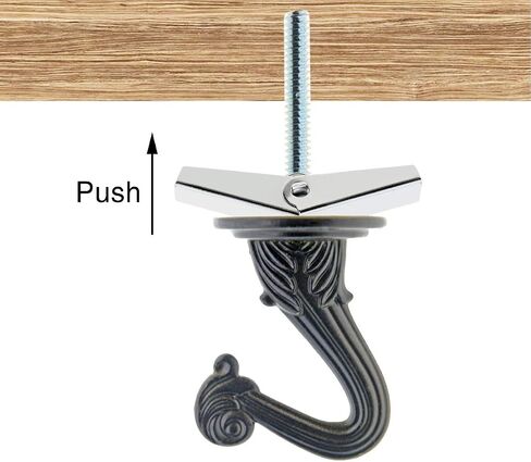 Saim Swag Hooks for Ceiling Hanging Heavy Duty with Hardware Set Decorative Ceiling Installation Cavity Wall Fixing Plants Flower Pot Hanger Silver, Pack of 2 in Saudi Arabia