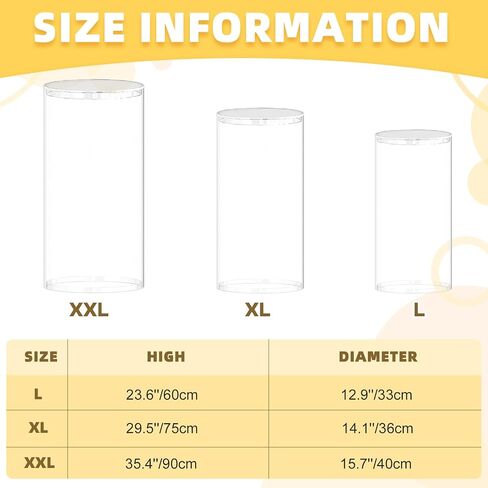 FOTSHARER Cylinder Pedestal Stands White Cylinder Stands for Party Cylinders Set of 3 Stand Pedestal Stand for Parties Display Round Cylinder Tables for Parties Plinth Pillar Birthday Cake Stand Decor in Saudi Arabia