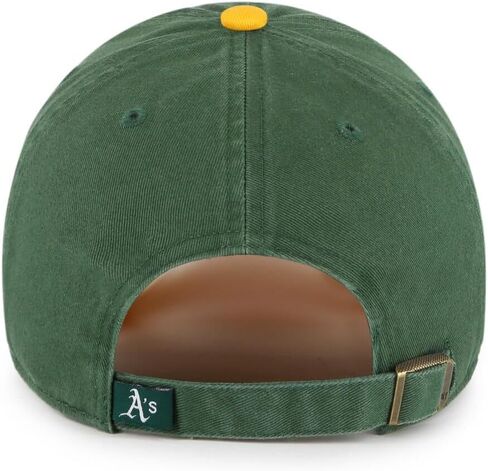 '47 Oakland A's Hat (Oakland Athletics) Mens Womens Clean Up Adjustable Baseball Cap, Green/Yellow Visor, One Size in Saudi Arabia