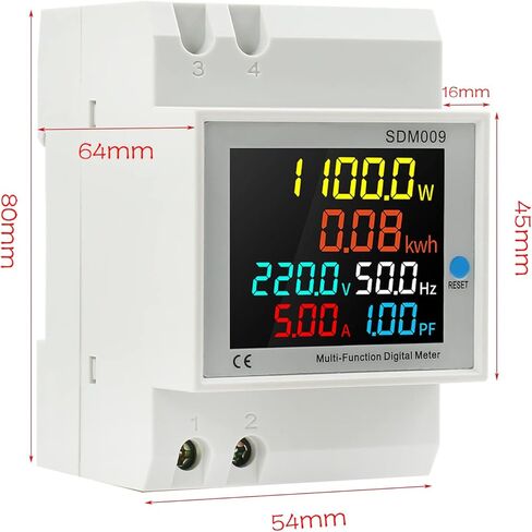 جهاز اختبار عداد الطاقة الرقمي أحادي الطور، عداد استخدام الكهرباء للسكك الحديدية، 40-300 فولت 100 أمبير، مقياس التيار الكهربائي، مقياس التيار الكهربائي، أمبير، واط، كيلوواط ساعة، عامل الطاقة، مقياس متعدد مدمج CT in Kuwait