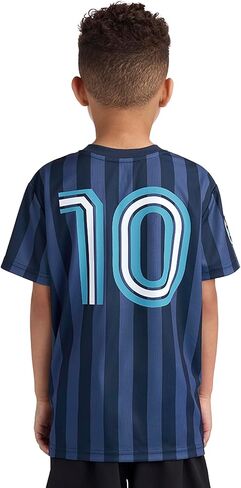 Messi Boys' Short Sleeve T-shirt, Standard Fit Tee, Breathable Mesh Fabric in Saudi Arabia