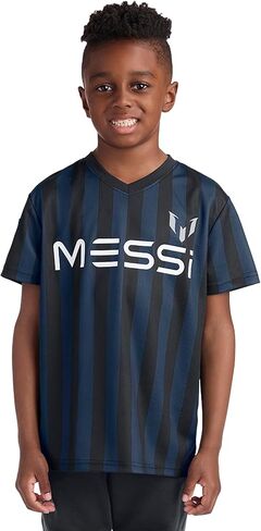 Messi Boys' Short Sleeve T-shirt, Standard Fit Tee, Breathable Mesh Fabric in Saudi Arabia