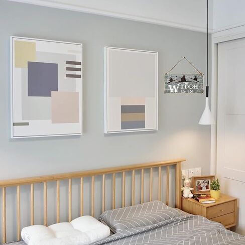 لوحة لافتة معدنية عتيقة للهالوين الساحرة معلقة علامة ترحيب للبار المسكون بديكور حفلات الهالوين مقاس 5 × 10 بوصة in Kuwait