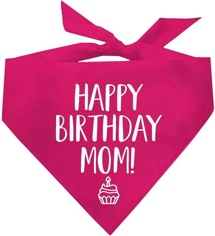 Happy Birthday Mom! Dog Bandana (Black, XS 168) in Saudi Arabia