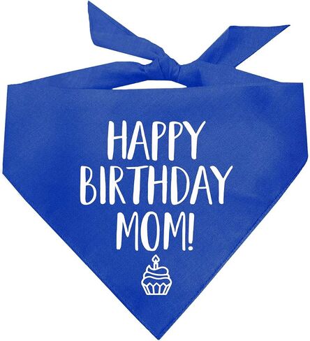 Happy Birthday Mom! Dog Bandana (Black, XS 168) in Saudi Arabia