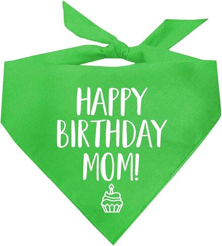 Happy Birthday Mom! Dog Bandana (Black, XS 168) in Saudi Arabia