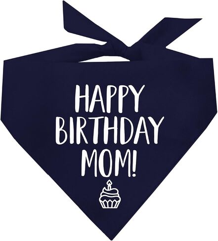Happy Birthday Mom! Dog Bandana (Black, XS 168) in Saudi Arabia