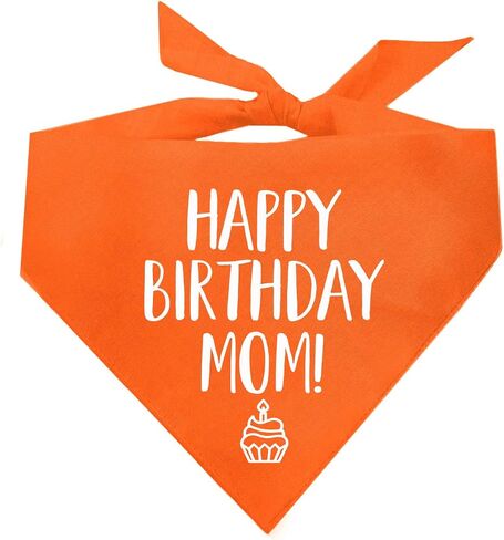 Happy Birthday Mom! Dog Bandana (Black, XS 168) in Saudi Arabia