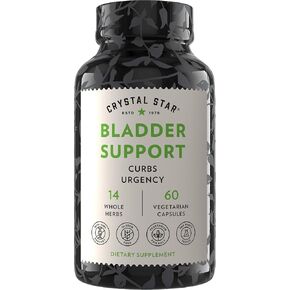 Crystal Star Bladder Support (60 Capsules) – Herbal Supplement for Healthy Bladder Function - Cranberry, Dandelion & Fenugreek - Helps Overactive Bladder and Incontinence - Non-GMO