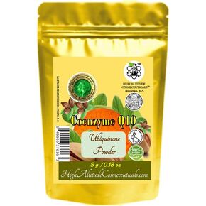 5g Coenzyme Q10 (Ubiquinone, Coq10) Powder Cosmetic Antioxidant Firming Skin Care, Make DIY Liquid Face Serum, Cream, Lotion, Moisturizer, Tighten Sagging Skin, Improve Stretch Marks Appearance