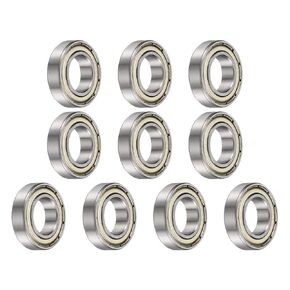 uxcell 10pcs 6902ZZ Bearing 15x28x7mm, Chrome Steel Double Shielded Precision Bearing, Lubricated Deep Groove Ball Bearings, P6 (ABEC 3)