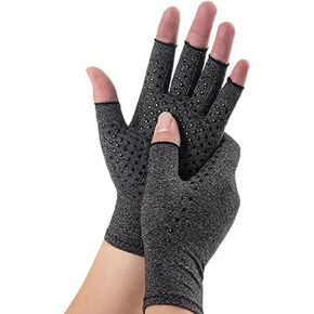 Premium Bamboo Gloves, One Compres Bamboo Arthritis Gloves,Compres Gloves for Women Men,Fingerless Design, Breathable Fabric