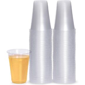 PLASTICPRO 3 oz Disposable Plastic Medium Weight Clear Drinking Cups 100 Count