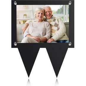 5x7 Waterproof Picture Frame for Grave, Cemetery Decorations for Grave, 1PC Clear Acrylic Outdoor Weatherproof Picture Frame for 4th of July, Independence Day, Memorial Day, Cemetery, Funeral Gifts
