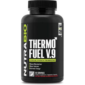 NutraBio ThermoFuel V.9 for Men, 180 V-Caps