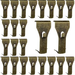 Ripeng Brick Wall Clips for Hanging Outdoors Metal Hooks Brick Picture Hangers Fit 2-1/4 to 2-3/8 inch Wall Siding Hooks Mount to Brick Without Drilling for Outside Home Decor(Bronze, 8 Pieces)