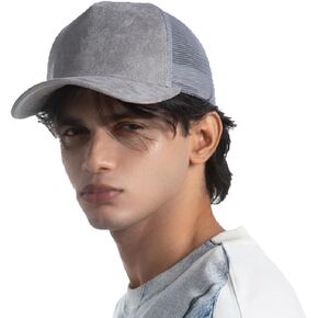 Avilego Suede Mesh Back Baseball Caps for Men Women Trendy Trucker Hats Dad Hat Sports Hat Breathable Snapback Hats 2024