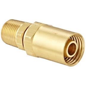 Dixon Valve & Coupling BN44RU87 Reusable Brass Fitting, 1/2" Hose ID x 7/8" Hose OD x 1/2" NPTF Male